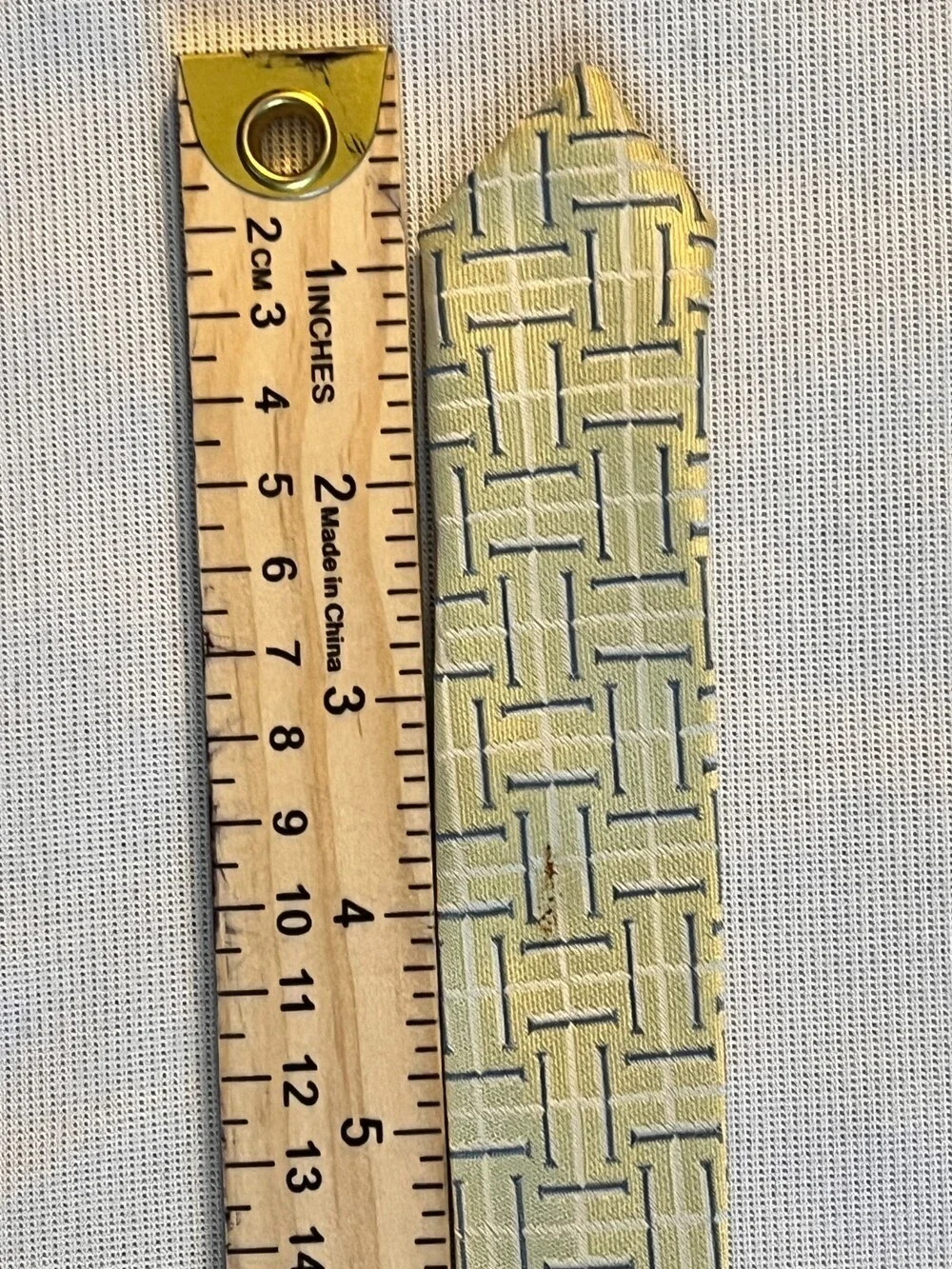 Giorgio Armani Neck Tie Mens One Size Yellow Silk Geometric Formal 4